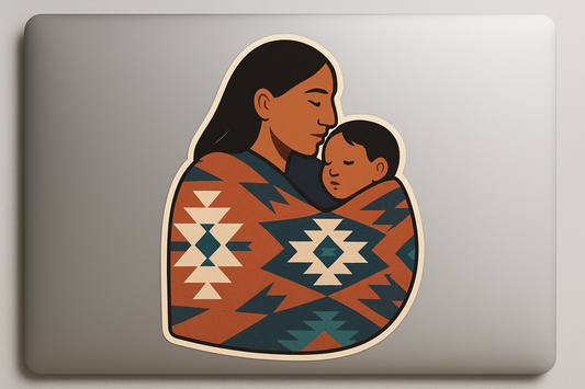 Indigenous Mother Child Sticker Decal Vinyl Laptop Car Window Bumper AUTO Water Bottle Helmets Waterproof