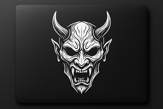 Creepy Demon Mask Sticker Decal Vinyl Laptop Car Window Bumper AUTO Water Bottle Helmets Waterproof Horror