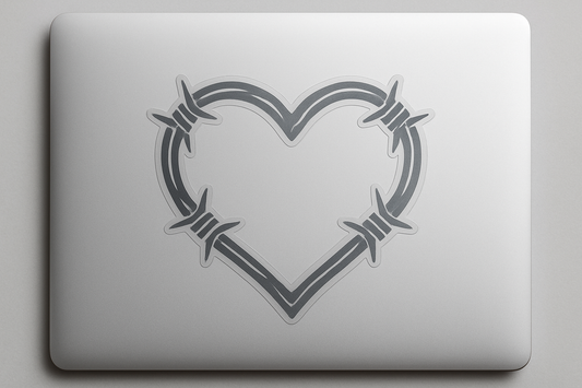 Heart Barbed Wire Sticker Decal Vinyl Laptop Car Window Bumper AUTO Water Bottle Helmets Waterproof Symbol
