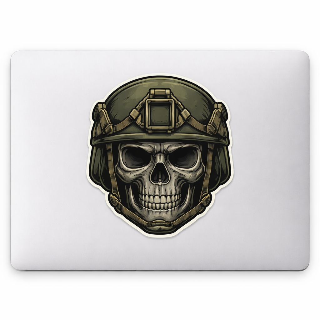 Military Skull Tactical Helmet Sticker Decal Vinyl Laptop Car Window Bumper AUTO Water Bottle Helmets Waterproof