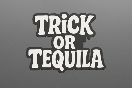 Halloween Sticker Decal Vinyl Laptop Car Window Bumper AUTO Bottle Water Bottle Helmets Waterproof Trick or Tequila