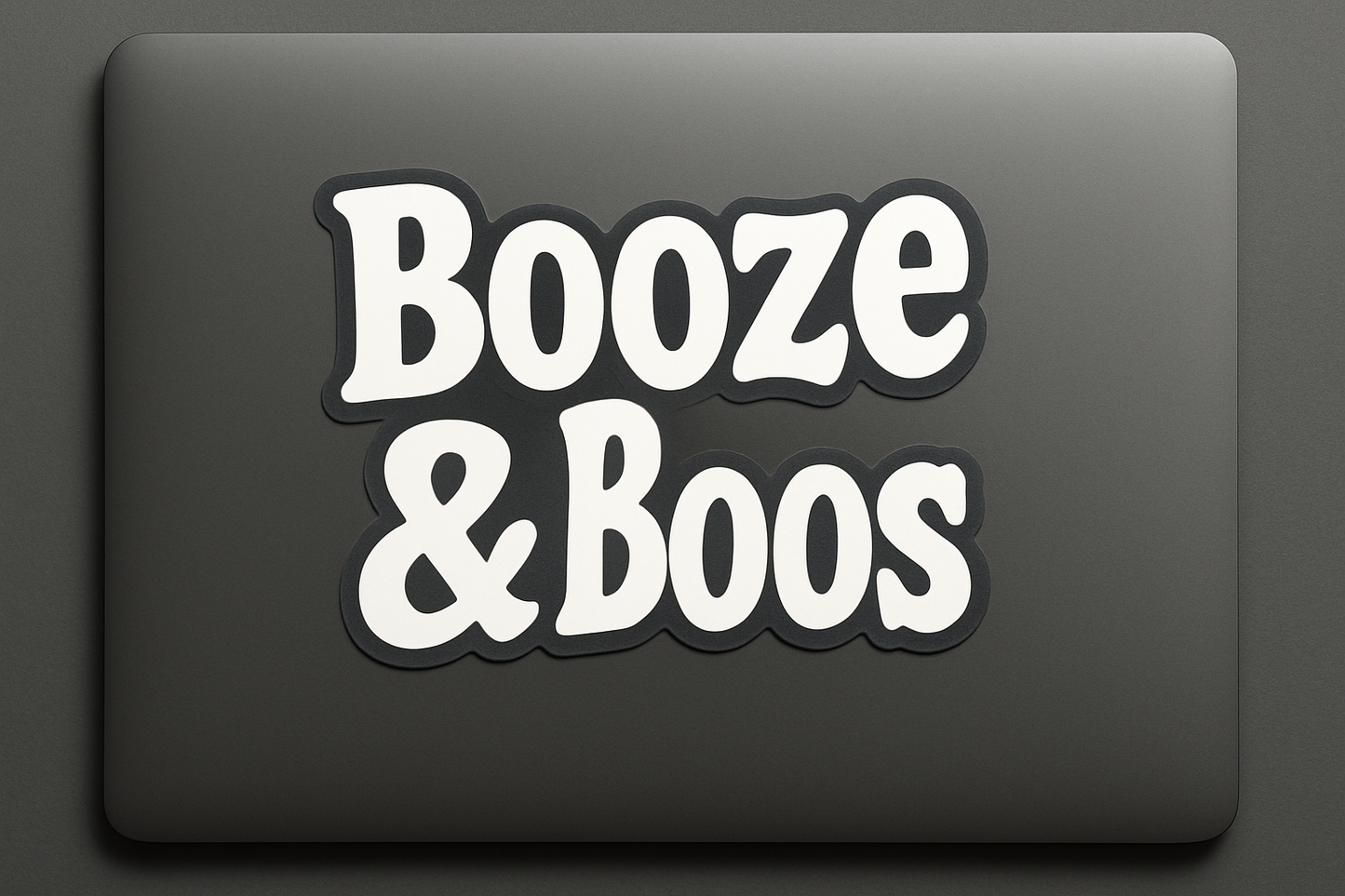 "Booze & Boos" Sticker Decal Vinyl Laptop Car Window Bumper AUTO Water Bottle Helmets Waterproof Halloween