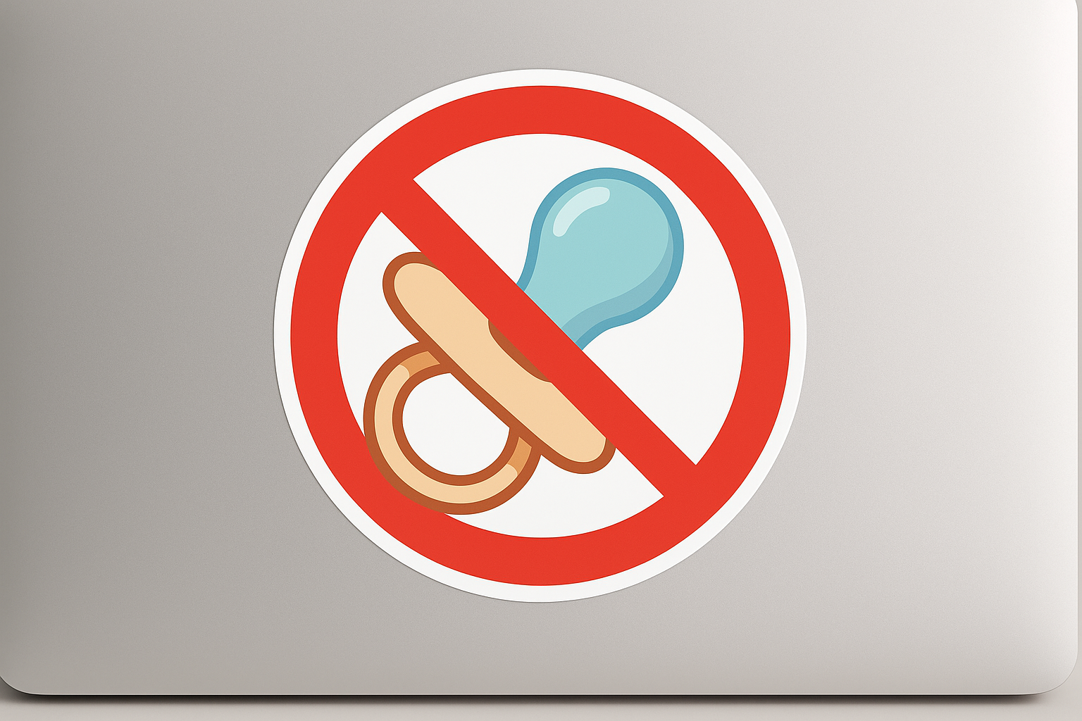 Baby Pacifier Sticker Decal Vinyl Laptop Car Window Bumper AUTO Water Bottle Helmets Waterproof Red Circle