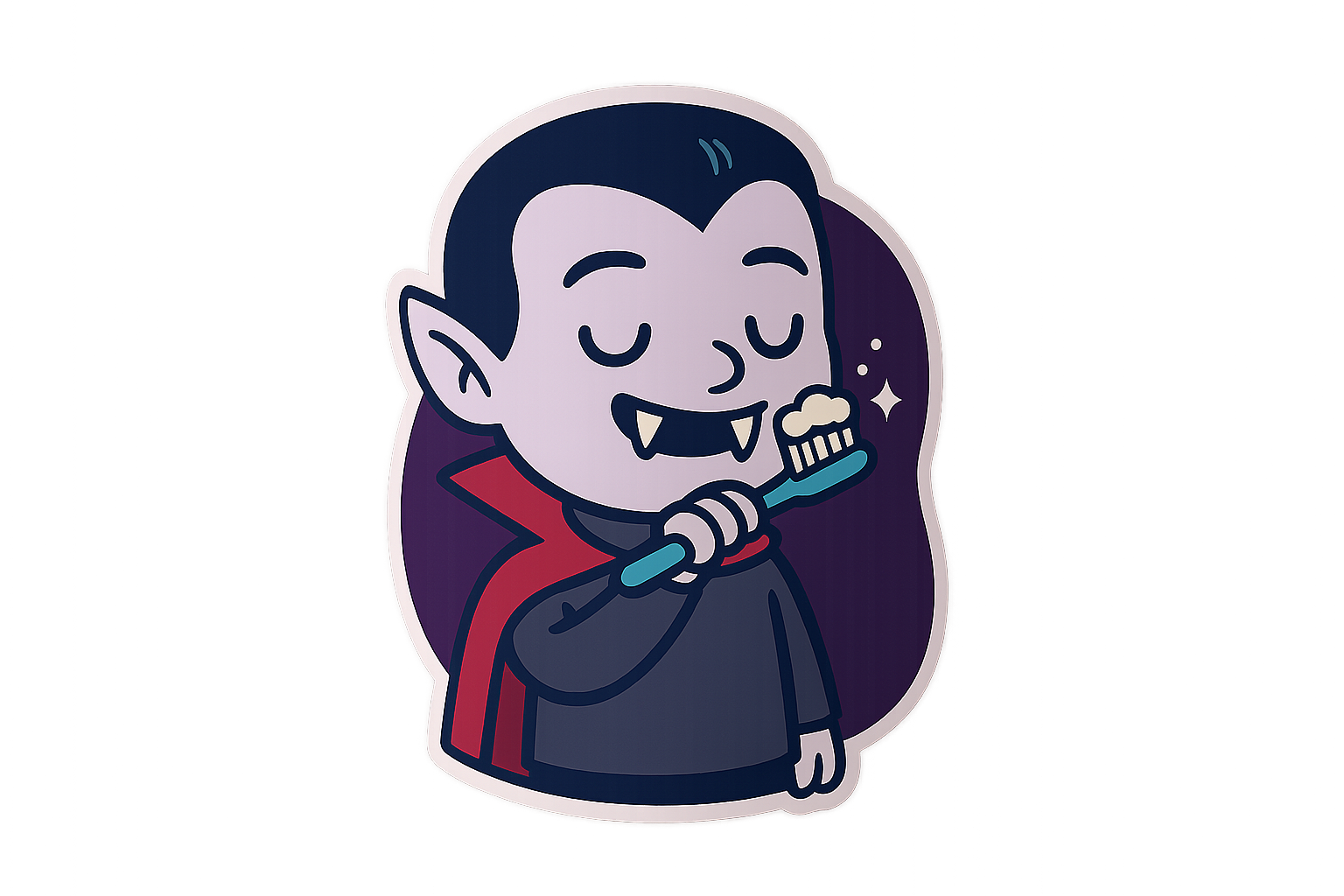 Cartoon Vampire Dracula Sticker Decal Vinyl Laptop Car Window Bumper AUTO Water Bottle Helmets Waterproof