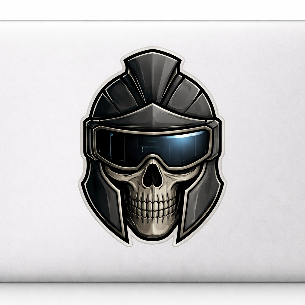 Spartan Skull Visor Sticker Decal Vinyl Laptop Car Window Bumper AUTO Water Bottle Helmets Waterproof Tactical