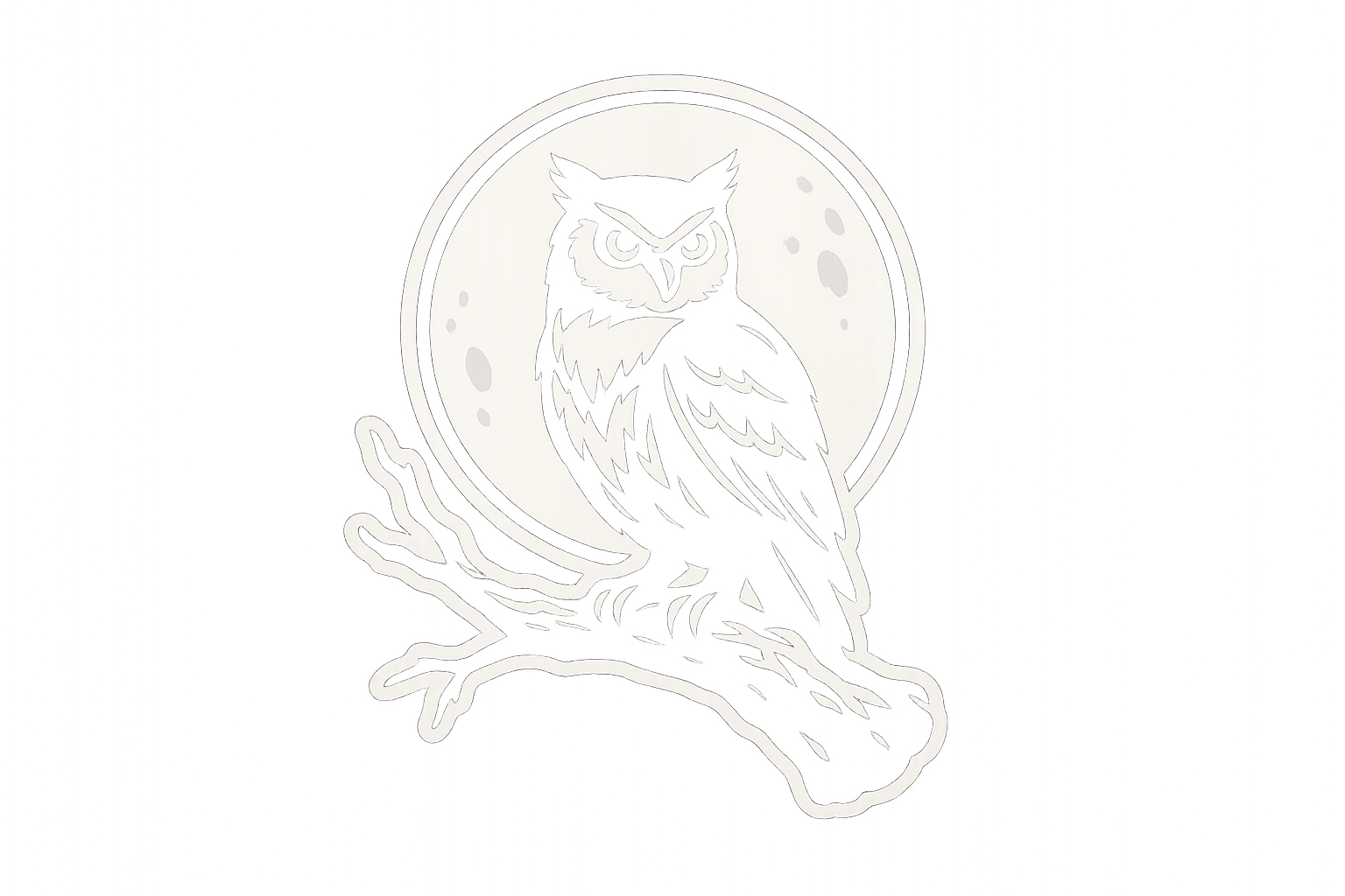 Owl Sticker Decal Vinyl Laptop Car Window Bumper AUTO Water Bottle Helmets Waterproof Full Moon Nature