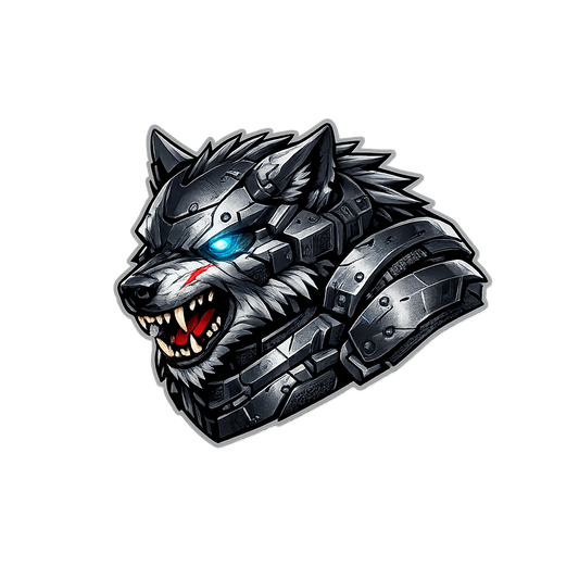 Wolf Head Combat Armor Sticker Decal Vinyl Laptop Car Window Bumper AUTO Water Bottle Helmets Waterproof Predator Warrior