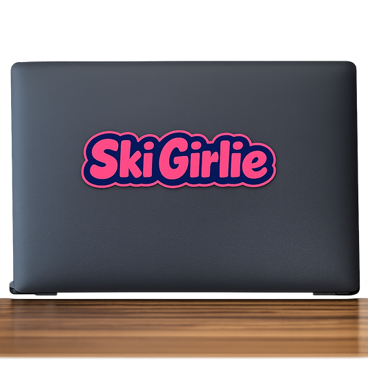 Ski Girlie Sticker Decal Vinyl Laptop Car Window Bumper AUTO Water Bottle Helmets Waterproof Compact High Contrast
