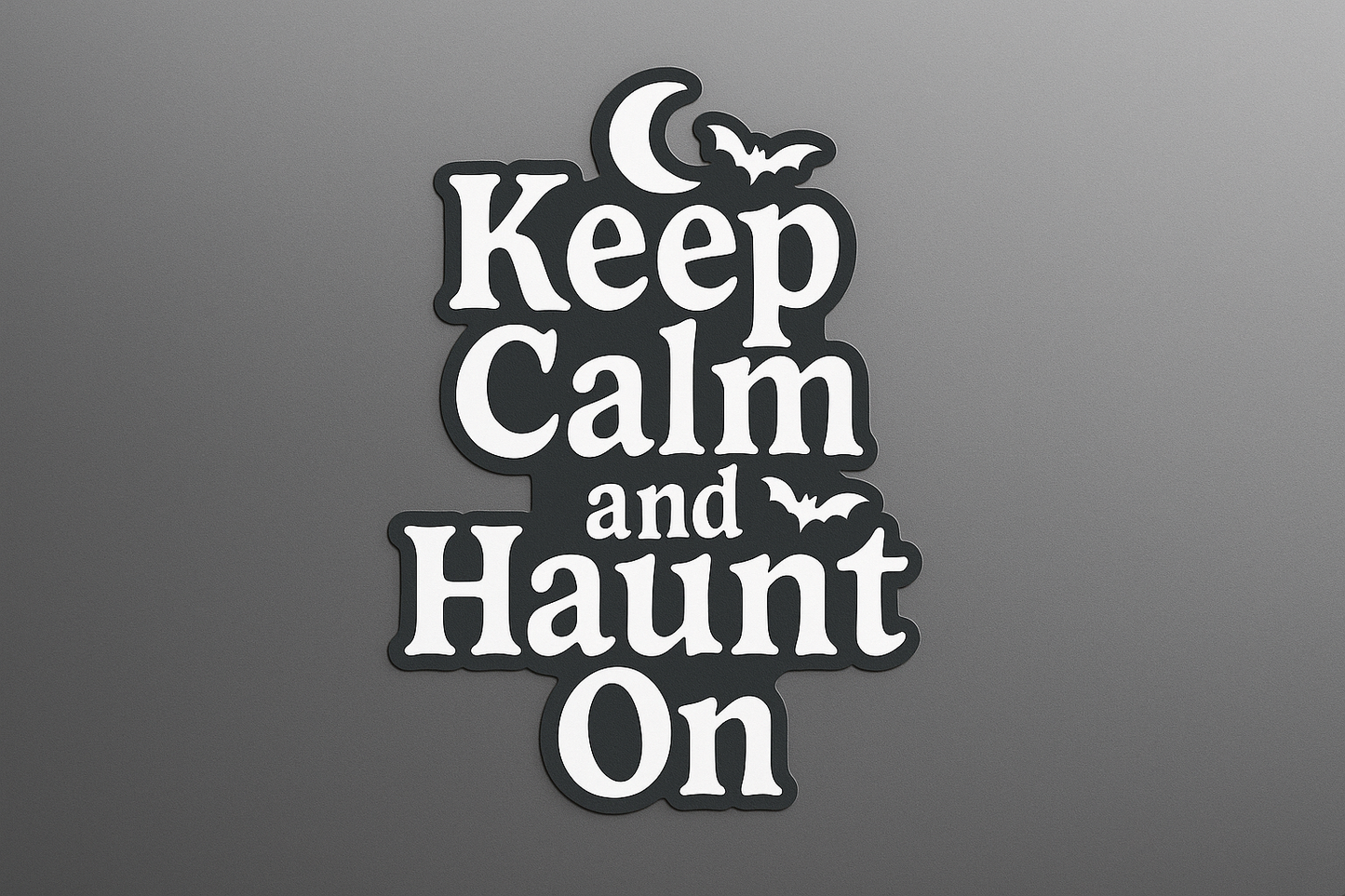 Halloween Keep Calm and Haunt On Sticker Decal Vinyl Laptop Car Window Bumper AUTO Bottle Water Bottle Helmets Waterproof