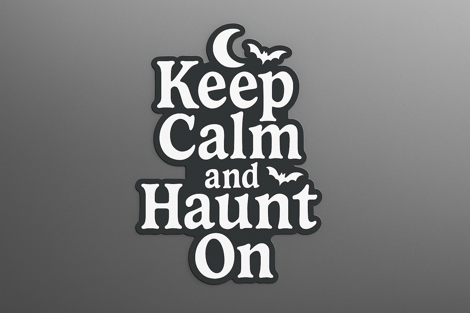 Halloween Keep Calm and Haunt On Sticker Decal Vinyl Laptop Car Window Bumper AUTO Bottle Water Bottle Helmets Waterproof