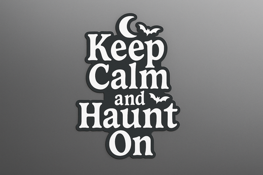 Halloween Keep Calm and Haunt On Sticker Decal Vinyl Laptop Car Window Bumper AUTO Bottle Water Bottle Helmets Waterproof