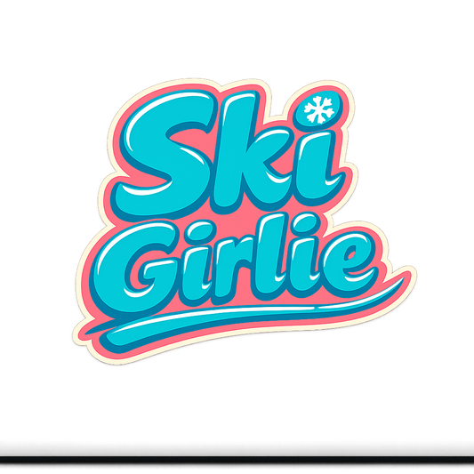 Ski Girlie Sticker Decal Vinyl Laptop Car Window Bumper AUTO Water Bottle Helmets Waterproof Transparent