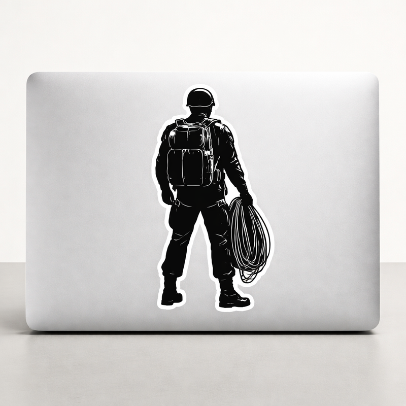 Paratrooper Military Sticker Decal American Army Silhouette Vinyl Laptop Car Window Bumper AUTO Water Bottle Helmets Truck Waterproof Trooper Art