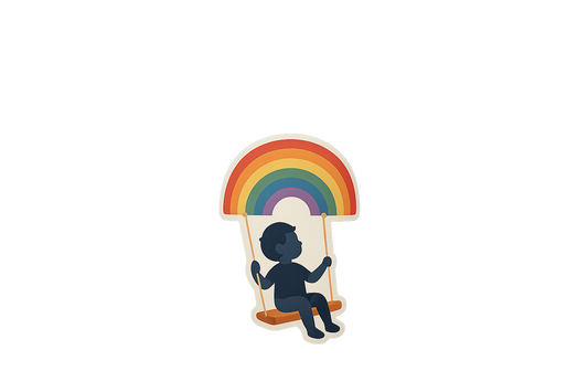 Rainbow Arc Child Sticker Decal Vinyl Laptop Car Window Bumper AUTO Water Bottle Helmets Waterproof Swing Scene