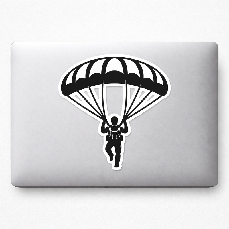 US Paratrooper Symbol Sticker Decal Premium Minimalist Military Design Vinyl Laptop Car Window Bumper AUTO Water Bottle Helmets Truck Waterproof Geometry