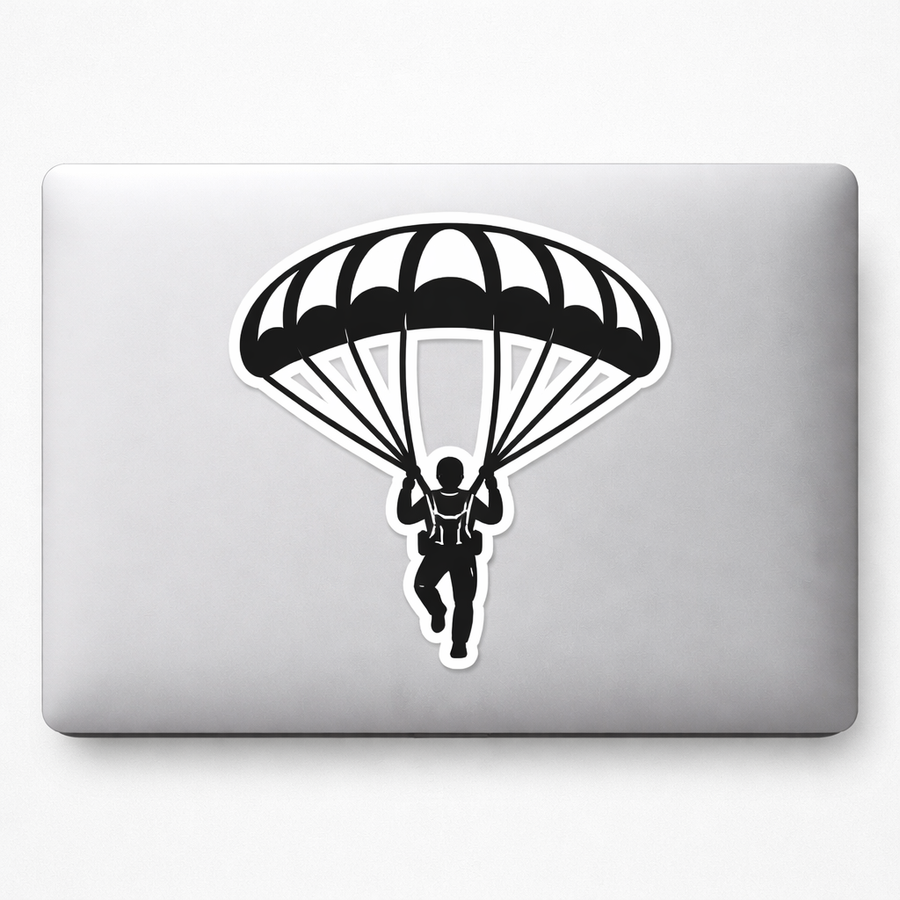 US Paratrooper Symbol Sticker Decal Premium Minimalist Military Design Vinyl Laptop Car Window Bumper AUTO Water Bottle Helmets Truck Waterproof Geometry