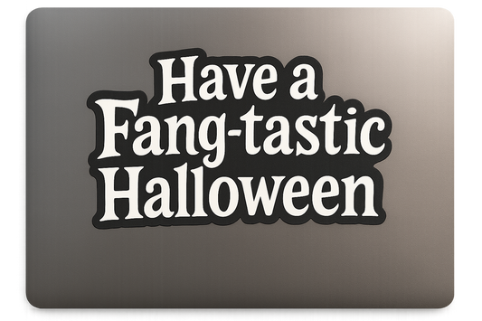 Halloween Sticker Decal Vinyl Laptop Car Window Bumper AUTO Water Bottle Helmets Waterproof Spooky Phrase