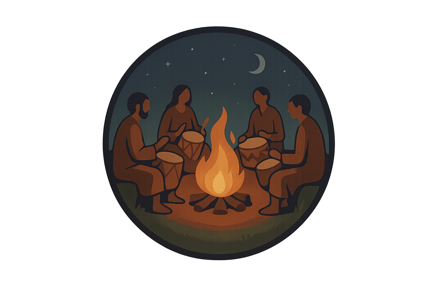 Native Drumming Sticker Decal Vinyl Laptop Car Window Bumper AUTO Water Bottle Helmets Waterproof Tradition