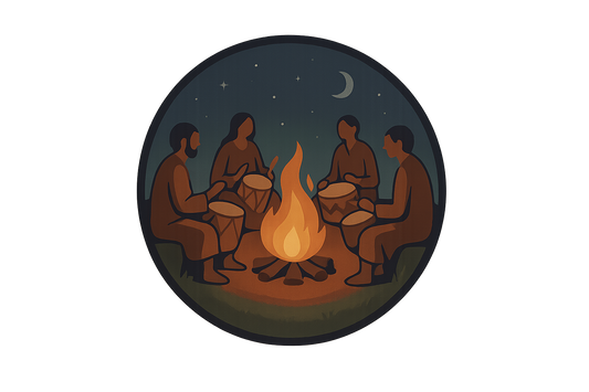 Native Drumming Sticker Decal Vinyl Laptop Car Window Bumper AUTO Water Bottle Helmets Waterproof Tradition