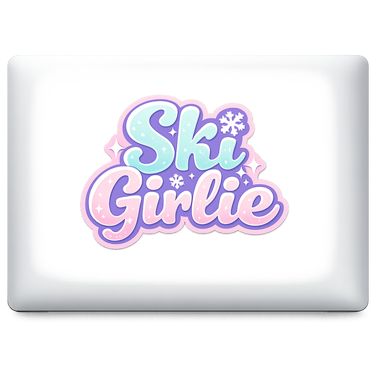 Ski Girlie Sticker Decal Vinyl Laptop Car Window Bumper AUTO Water Bottle Helmets Waterproof Fun Winter Ski