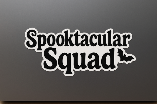 Spooktacular Squad Sticker Decal Vinyl Laptop Car Window Bumper AUTO Water Bottle Helmets Waterproof Halloween