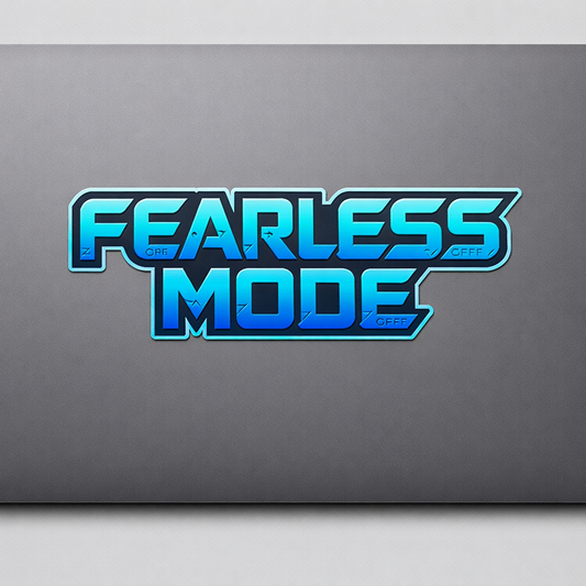 FEARLESS MODE Sticker Decal Vinyl Laptop Car Window Bumper AUTO Water Bottle Helmets Waterproof Sharp Tech