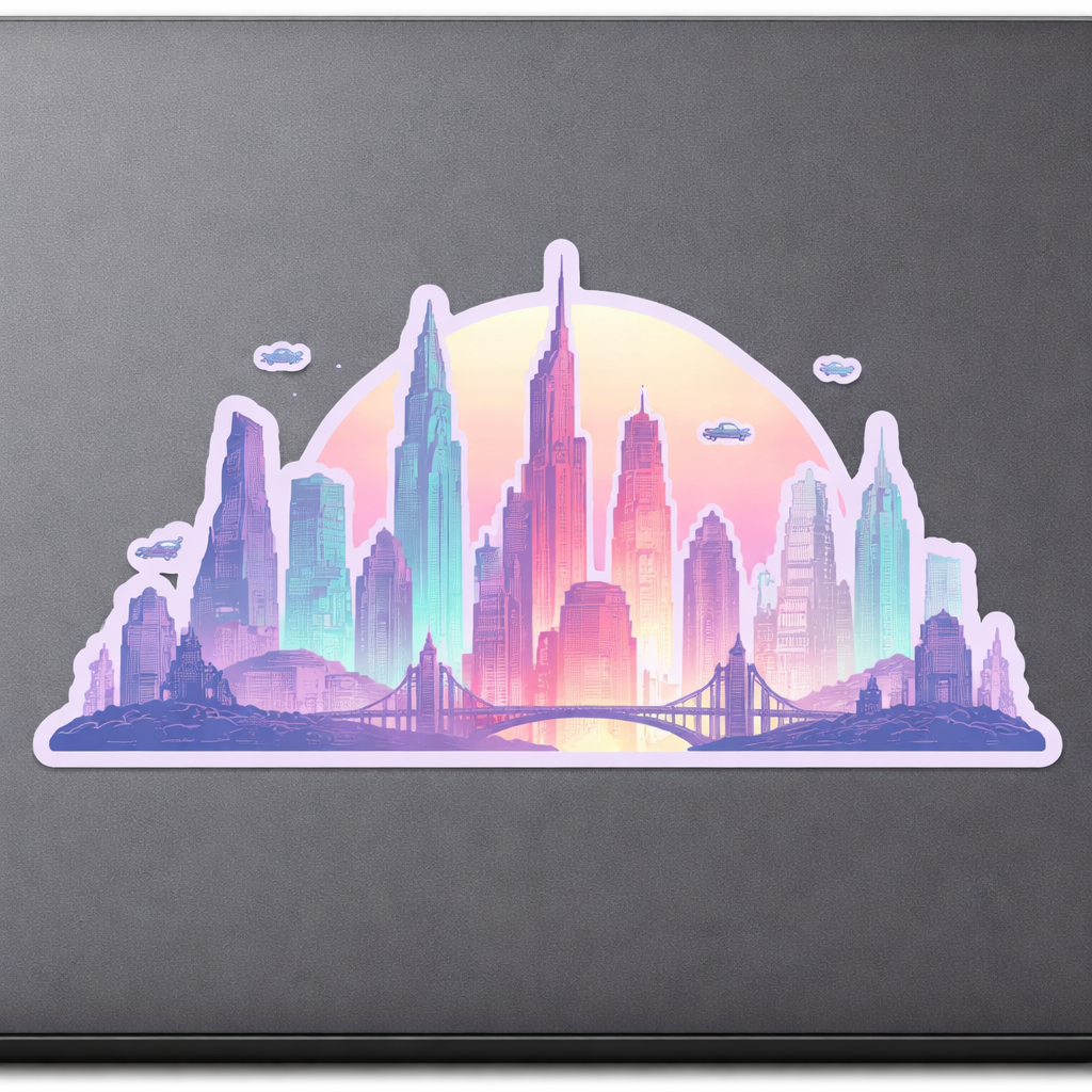 VC Virtual City Sticker Decal Vinyl Laptop Car Window Bumper AUTO Water Bottle Helmets Waterproof Cyberpunk