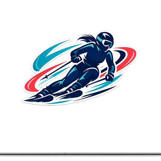 Ski Girlie Sticker Decal Vinyl Laptop Car Window Bumper AUTO Water Bottle Helmets Waterproof USA
