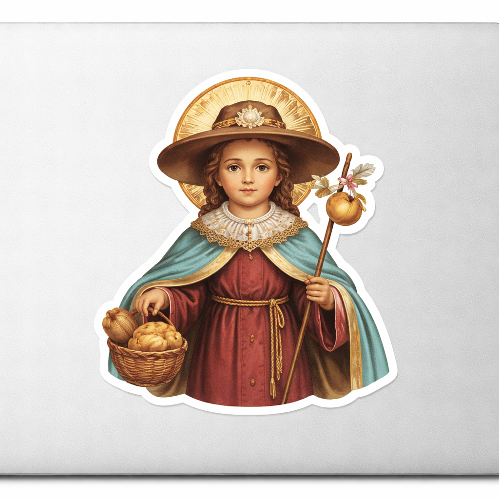 Santo Niño de Atocha Sticker Decal Vinyl Laptop Car Window Bumper AUTO Water Bottle Helmets Waterproof Catholic Art