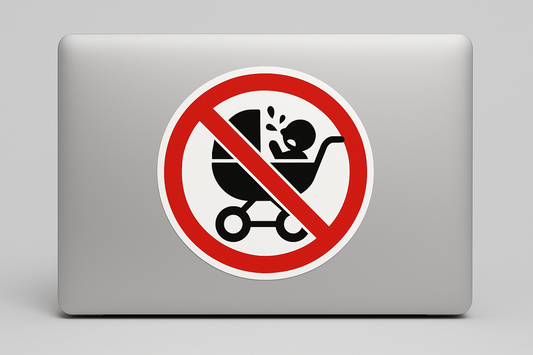 Stroller Baby Sticker Decal Vinyl Laptop Car Window Bumper AUTO Water Bottle Helmets Waterproof Silhouette