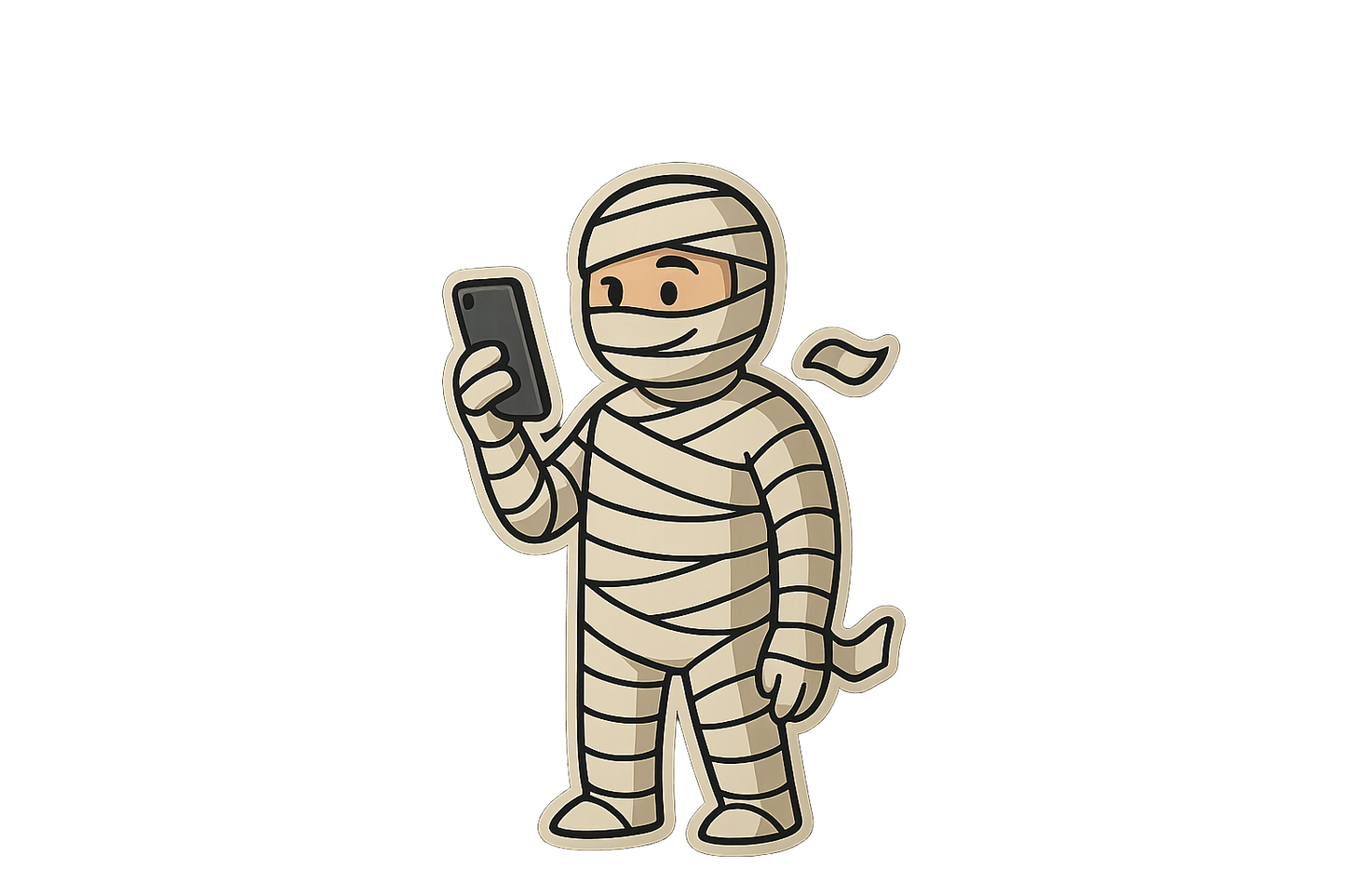 Mummy Wrapped Sticker Decal Vinyl Laptop Car Window Bumper AUTO Water Bottle Helmets Waterproof Halloween