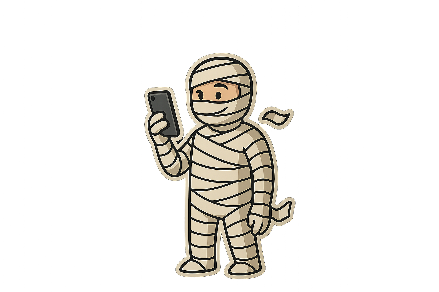 Mummy Wrapped Sticker Decal Vinyl Laptop Car Window Bumper AUTO Water Bottle Helmets Waterproof Halloween