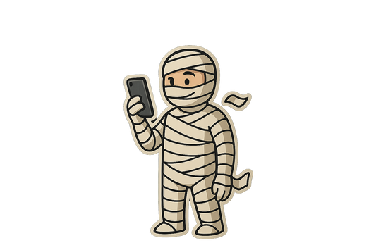 Mummy Wrapped Sticker Decal Vinyl Laptop Car Window Bumper AUTO Water Bottle Helmets Waterproof Halloween