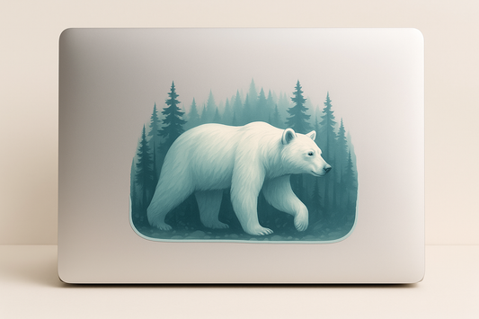 BC British Columbia Spirit Bear Sticker Decal Vinyl Laptop Car Window Bumper AUTO Water Bottle Helmets Waterproof Canada