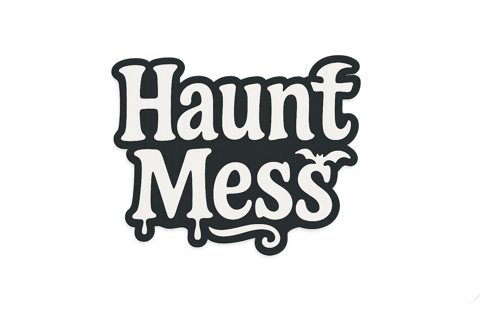 Haunt Mess Sticker Decal Vinyl Laptop Car Window Bumper AUTO Water Bottle Helmets Waterproof Halloween
