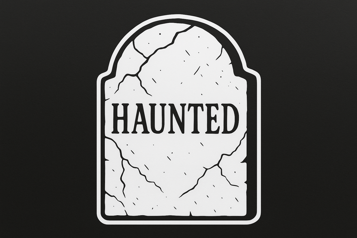 Haunted Gravestone Sticker Decal Vinyl Laptop Car Window Bumper AUTO Water Bottle Helmets Waterproof Ghost