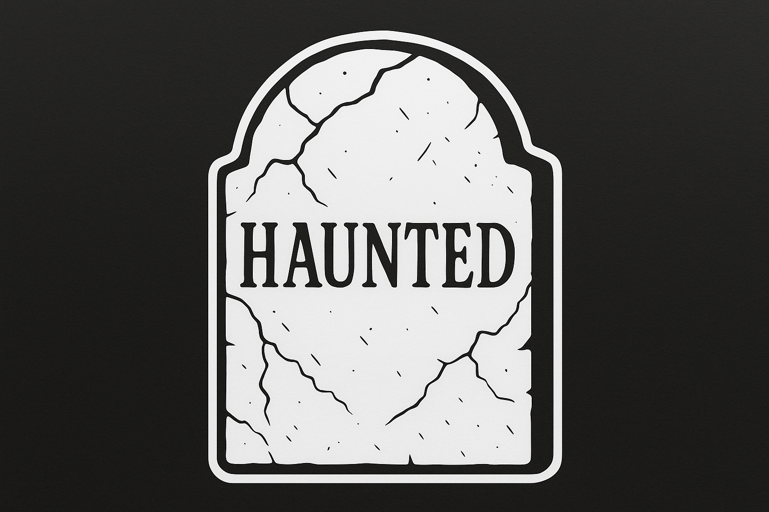 Haunted Gravestone Sticker Decal Vinyl Laptop Car Window Bumper AUTO Water Bottle Helmets Waterproof Ghost
