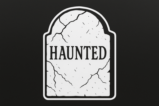 Haunted Gravestone Sticker Decal Vinyl Laptop Car Window Bumper AUTO Water Bottle Helmets Waterproof Ghost