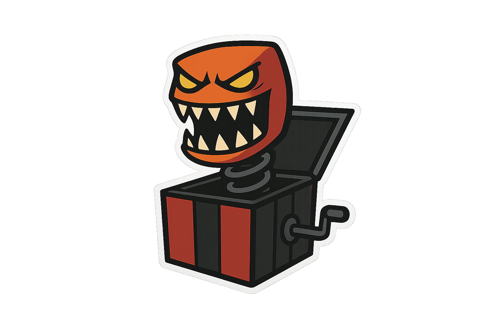 Evil Jack-in-the-Box Sticker Decal Vinyl Laptop Car Window Bumper AUTO Water Bottle Helmets Waterproof