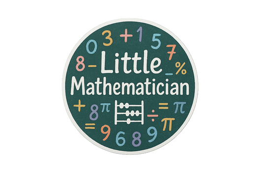 Little Mathematician Sticker Decal Vinyl Laptop Car Window Bumper AUTO Water Bottle Helmets Waterproof Educational Numbers Chalkboard