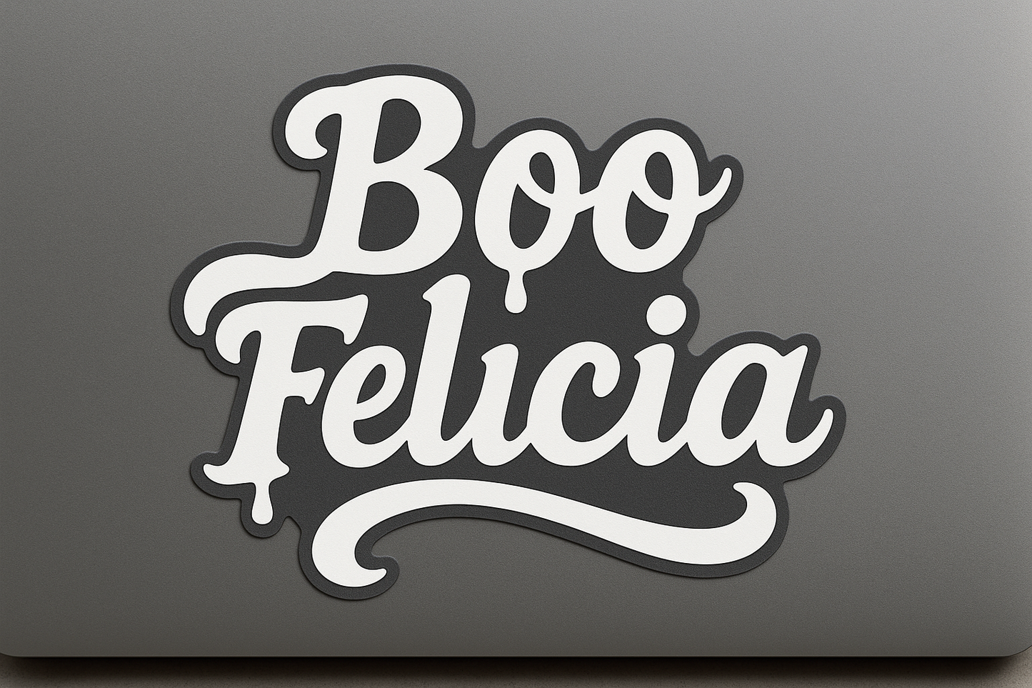 Boo Felicia Sticker Decal Vinyl Laptop Car Window Bumper AUTO Water Bottle Helmets Waterproof High-Contrast