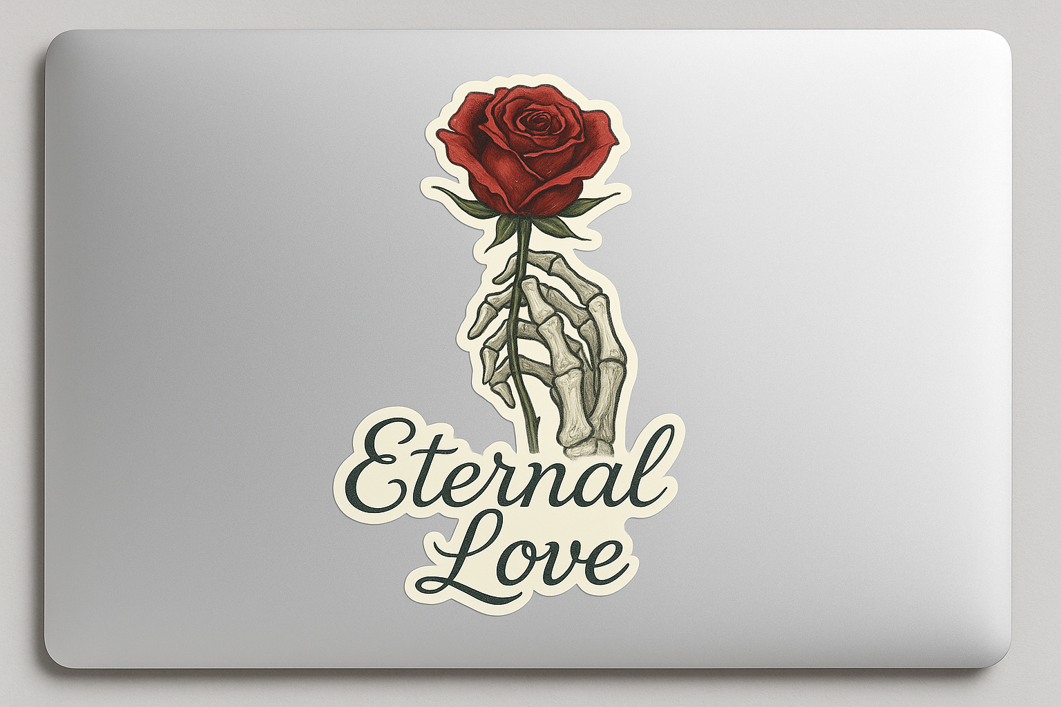Skeleton Hand Rose Sticker Decal Vinyl Laptop Car Window Bumper AUTO Water Bottle Helmets Waterproof Eternal Love