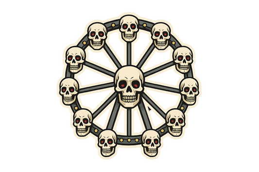 Creepy Carnival Ferris Wheel Sticker Decal Vinyl Laptop Car Window Bumper AUTO Water Bottle Helmets Waterproof