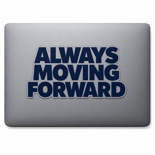 AMF Always Moving Forward Sticker Decal Vinyl Laptop Car Window Bumper AUTO Bottle Water Bottle Helmets Waterproof Quote
