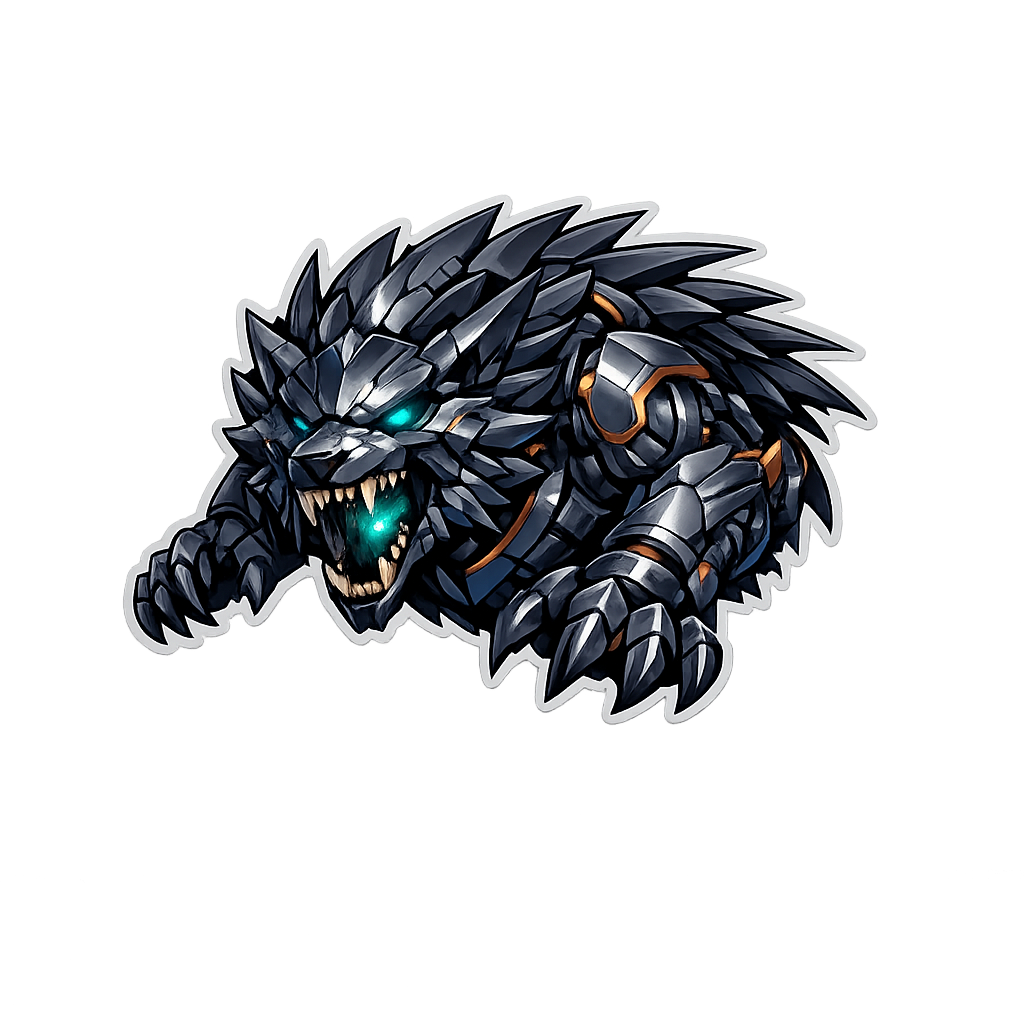 Armored Beast Sticker Decal Vinyl Laptop Car Window Bumper AUTO Bottle Water Bottle Helmets Waterproof Roaring Creature