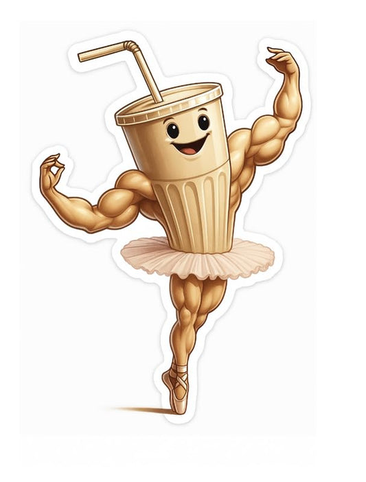 Vinyl sticker: Ballerino LoLoLO Waterproof Sticker for Laptop Wall Car Window Bumper Truck Auto Water Bottle – Muscle Cup Ballet Meme Vinyl Character 4 in