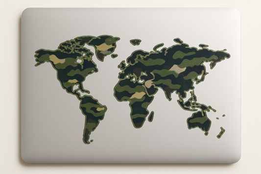 World Map Sticker Decal Vinyl Laptop Car Window Bumper AUTO Bottle Water Bottle Helmets Waterproof Camouflage