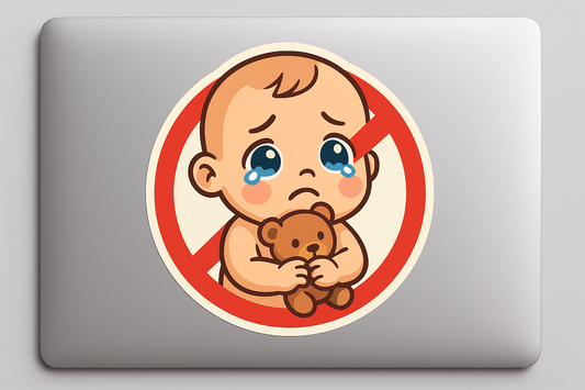 Baby Tears Teddy Bear Sticker Decal Vinyl Laptop Car Window Bumper AUTO Water Bottle Helmets Waterproof