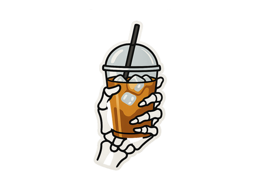 Skeleton Hand Sticker Decal Vinyl Laptop Car Window Bumper AUTO Water Bottle Helmets Waterproof Iced Coffee