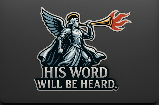 Gabriel Silver Armor Sticker Decal Vinyl Laptop Car Window Bumper AUTO Water Bottle Helmets Waterproof Flaming Trumpet